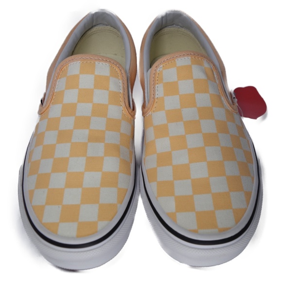 VANS Classic Slip-On Checkerboard (Apricot) Mens - Picture 2 of 7